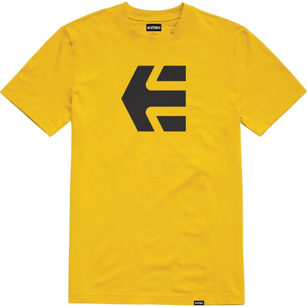 Etnies Men's T-Shirt Icon Logo Short Sleeve Crewneck Tee in Gold